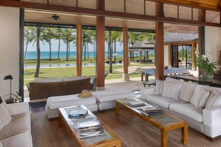 Ananda Villa - Jivana Beach Villas - Indoor Living Area Direct into Ocean View