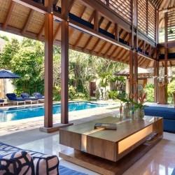 Villa Windu Sari - Living Area with Pool View