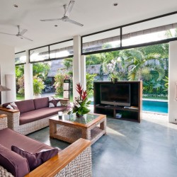 Villa Surga - Living Area with Pool View