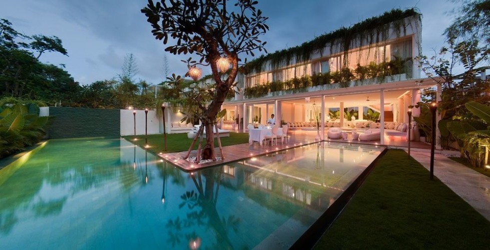 EDEN - Residence at The Sea - Swimming Pool and Villa at Evening