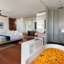 Villa Nedine - Bedroom One and Bathtub