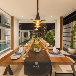 Villa NVL Canggu - Dining Area at Evening