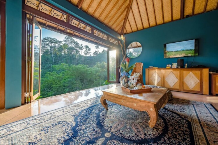 Villa Umah Shanti - another Enclosed Living Area with Jungle View