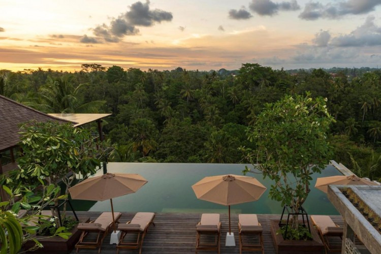 Adiwana Bisma Ubud - View from Villa at Sunset