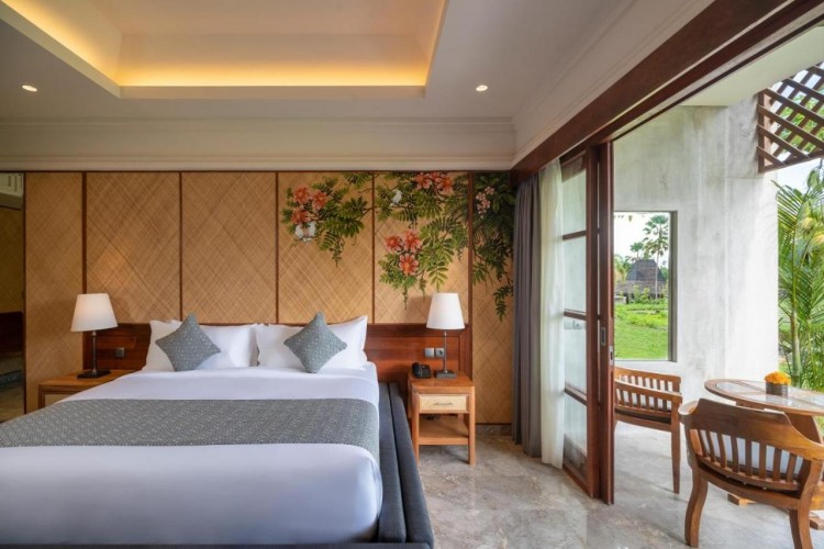 Adiwana Bisma Ubud - Bedroom with Ricefield View