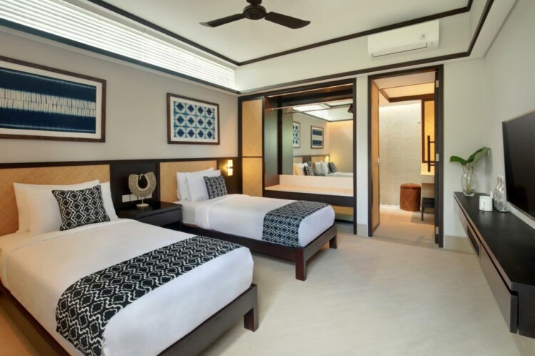 Villa Uma Tirtha - Twin Bed in Bedroom