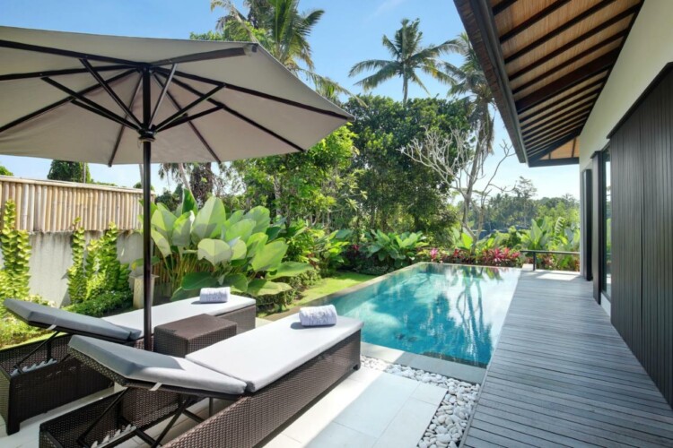 Villa Uma Tirtha - Sunloungers and Pool