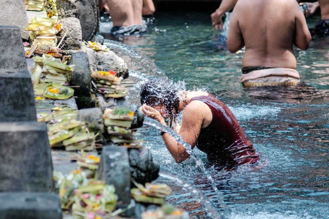 People having Melukat Ceremony