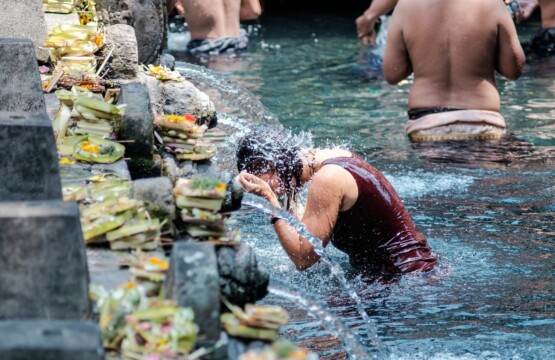 People having Melukat Ceremony